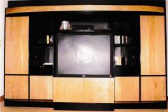 Cherry and Black Lacquer Entertainment Center
